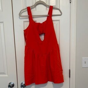 Elegant Red Sleeveless Dress